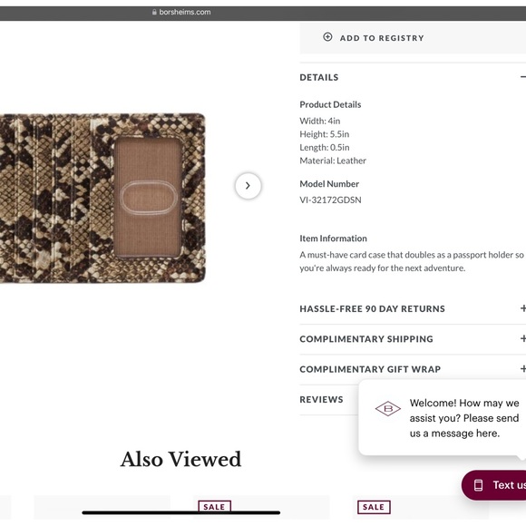 Wallet, Hobo Golden Snake Euro Slide, NWT - Picture 7 of 7